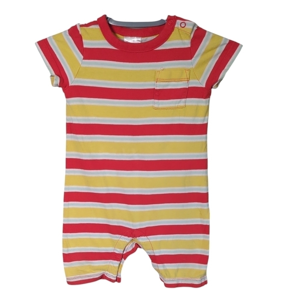 Hanna Andersson All In One Supersoft Jersey Romper Size 6-12 months‎ Yellow/Red